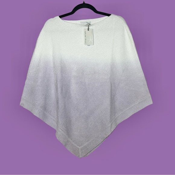 NWT Barefoot Dreams CozyChic Ultra Lite Ocean Breeze Poncho Ombre Soft Violet OS - Picture 1 of 11